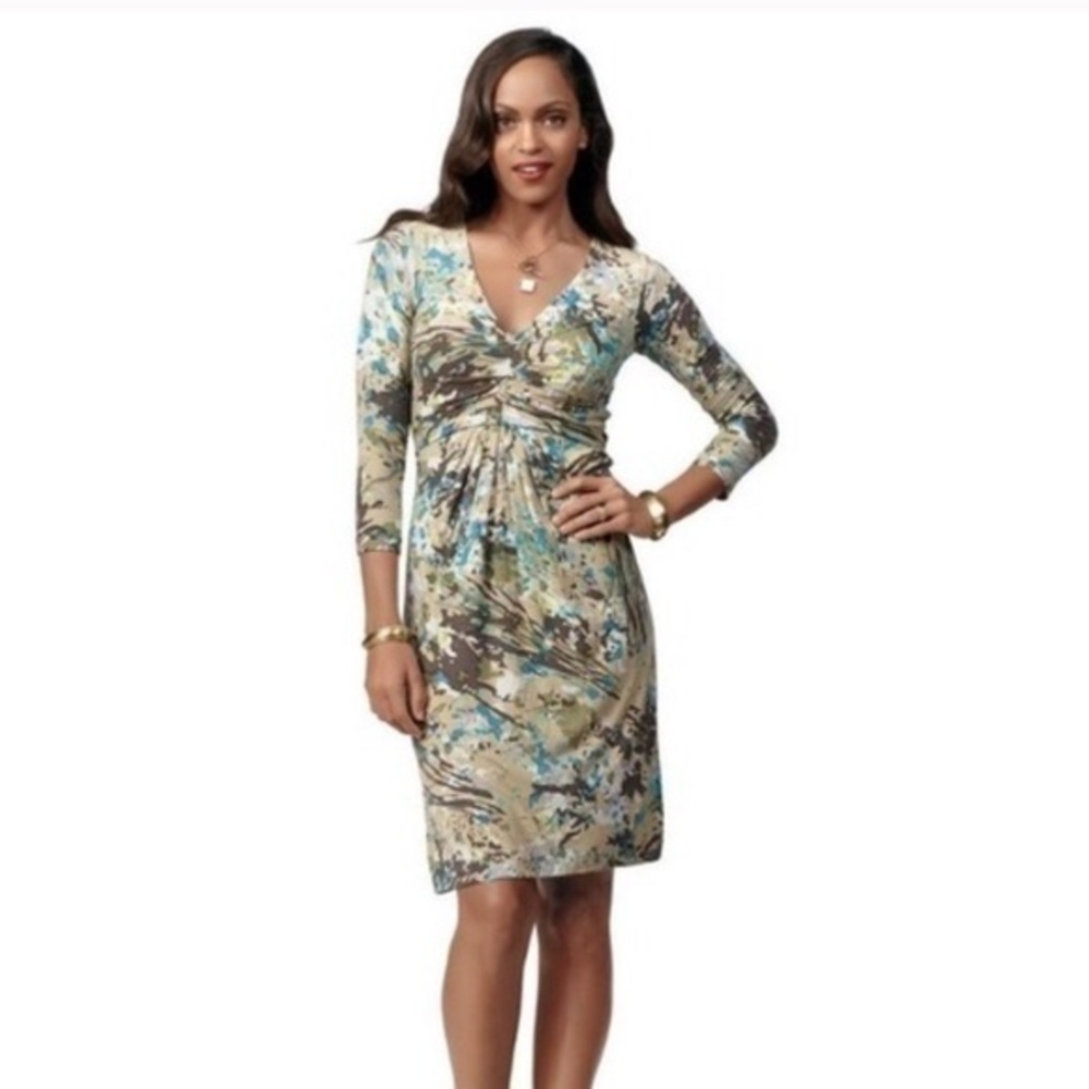 Cabi Gallery Paint Abstract Dress 850 Small